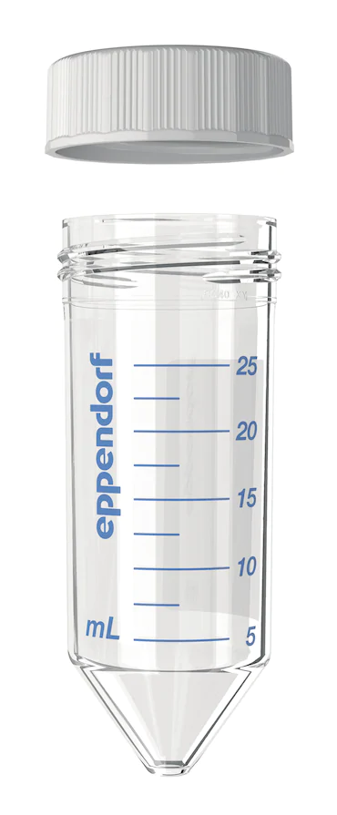 艾本德Eppendorf Conical Tubes 25 mL 帶螺旋蓋, 25 mL, 啟動套裝，4  個單離心管架，6  個轉(zhuǎn)子適配器，轉(zhuǎn)子孔可容納 50  mL 錐形管, PCR 潔凈級, 無